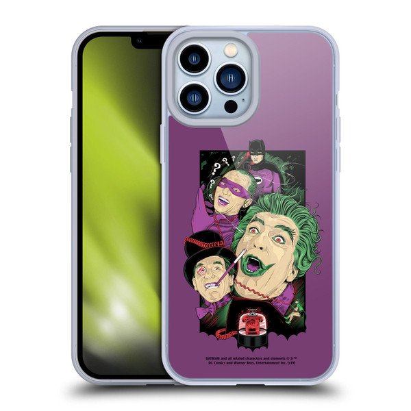 Batman TV Series Graphics Villains Soft Gel Case for Apple iPhone 13 Pro Max