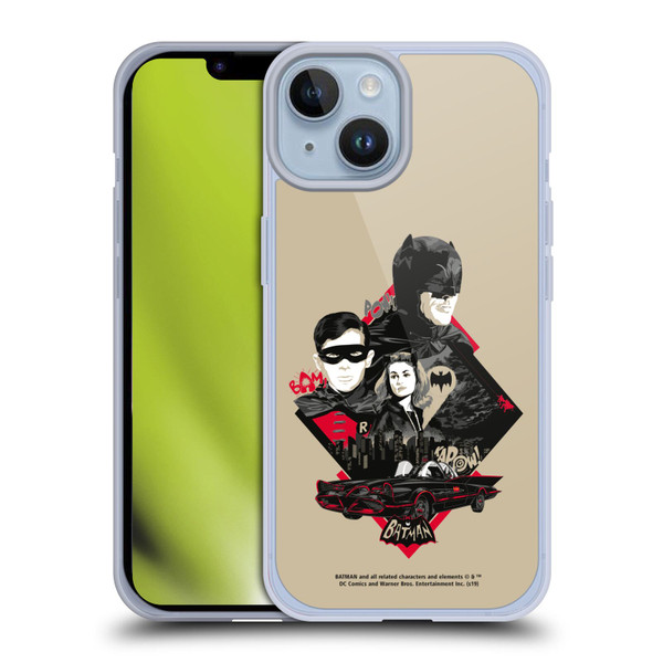 Batman TV Series Graphics Trio Soft Gel Case for Apple iPhone 14
