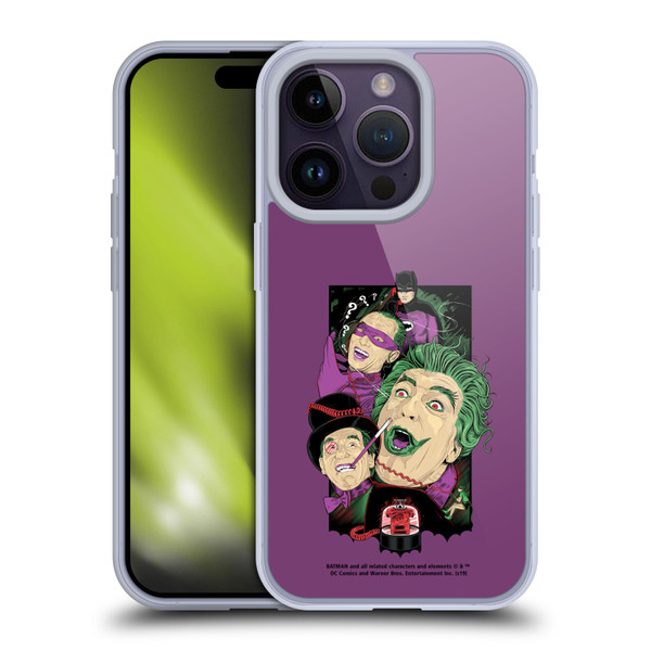 Batman TV Series Graphics Villains Soft Gel Case for Apple iPhone 14 Pro