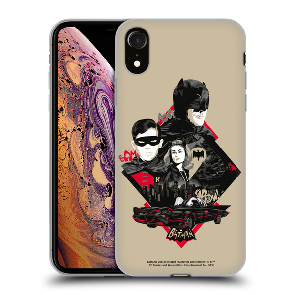 Batman TV Series Graphics Trio Soft Gel Case for Apple iPhone XR