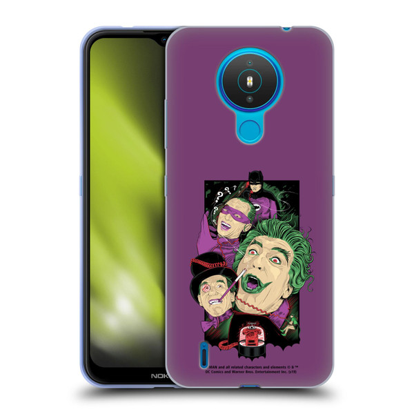 Batman TV Series Graphics Villains Soft Gel Case for Nokia 1.4