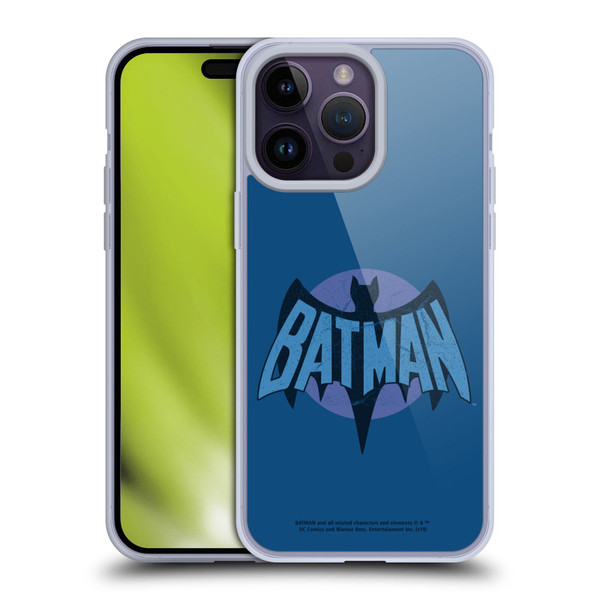 Batman TV Series Logos Distressed Look Soft Gel Case for Apple iPhone 14 Pro Max