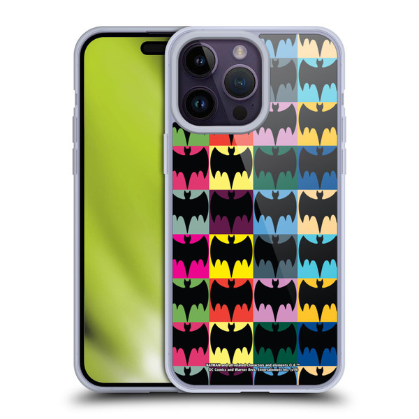 Batman TV Series Logos Patterns Soft Gel Case for Apple iPhone 14 Pro Max