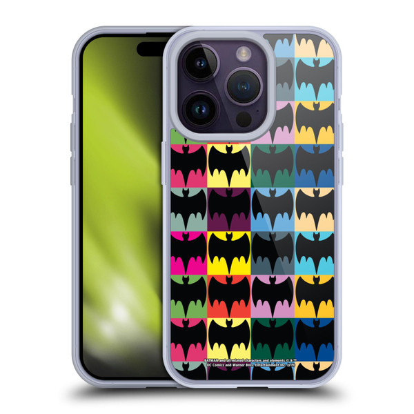 Batman TV Series Logos Patterns Soft Gel Case for Apple iPhone 14 Pro