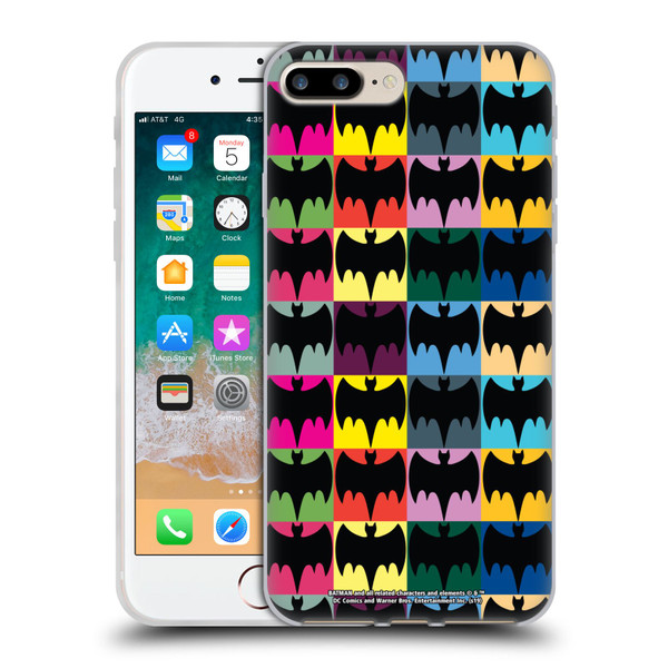 Batman TV Series Logos Patterns Soft Gel Case for Apple iPhone 7 Plus / iPhone 8 Plus