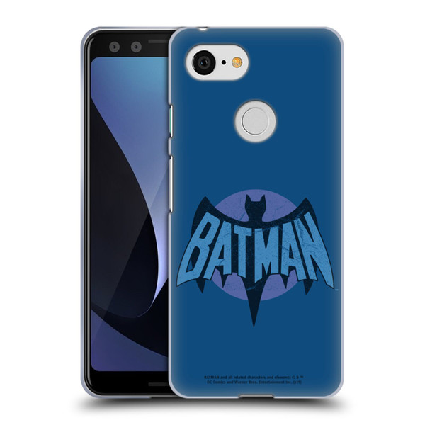 Batman TV Series Logos Distressed Look Soft Gel Case for Google Pixel 3