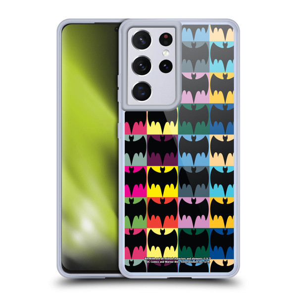 Batman TV Series Logos Patterns Soft Gel Case for Samsung Galaxy S21 Ultra 5G