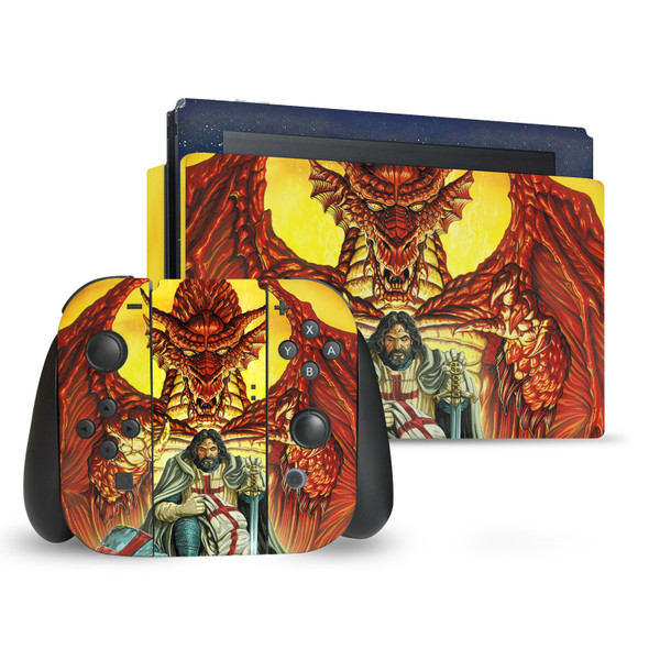 Ed Beard Jr Dragons Knight Templar Friendship Vinyl Sticker Skin Decal Cover for Nintendo Switch Bundle
