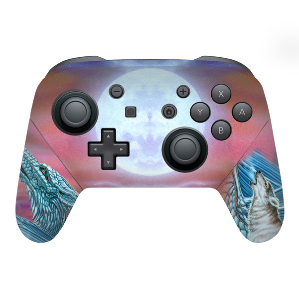 Ed Beard Jr Dragons Moon Song Wolf Moon Vinyl Sticker Skin Decal Cover for Nintendo Switch Pro Controller