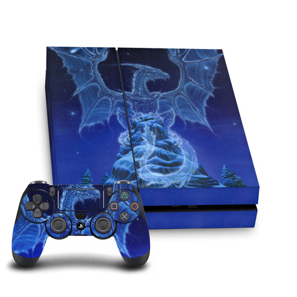 Ed Beard Jr Dragons Winter Spirit Vinyl Sticker Skin Decal Cover for Sony PS4 Console & Controller