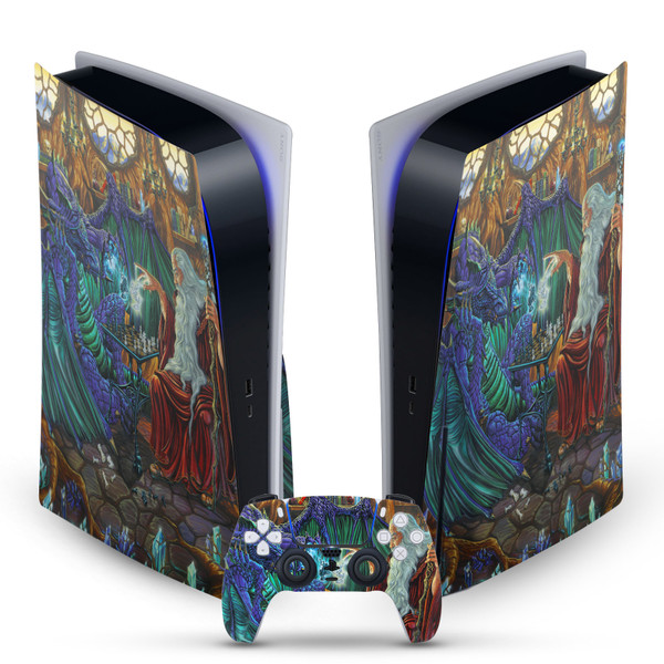 Ed Beard Jr Dragons Wizard Friendship Vinyl Sticker Skin Decal Cover for Sony PS5 Disc Edition Bundle