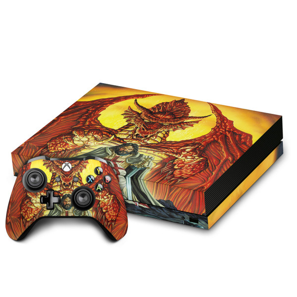 Ed Beard Jr Dragons Knight Templar Friendship Vinyl Sticker Skin Decal Cover for Microsoft Xbox One X Bundle