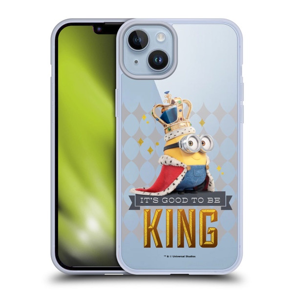 Minions Minion British Invasion King Bob Soft Gel Case for Apple iPhone 14 Plus