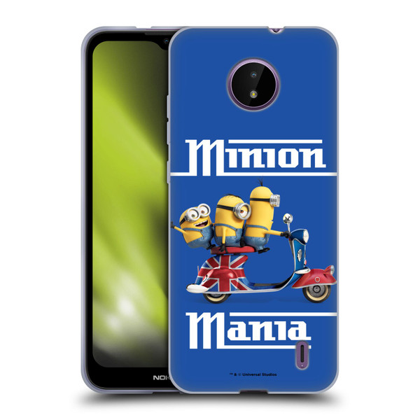 Minions Minion British Invasion Union Jack Scooter Soft Gel Case for Nokia C10 / C20