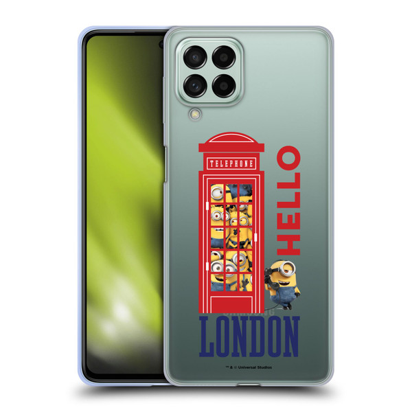 Minions Minion British Invasion Telephone Booth Soft Gel Case for Samsung Galaxy M53 (2022)