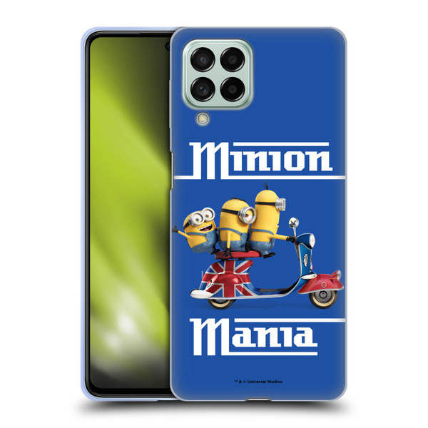 Minions Minion British Invasion Union Jack Scooter Soft Gel Case for Samsung Galaxy M53 (2022)