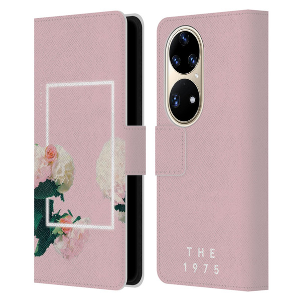 The 1975 Key Art Roses Pink Leather Book Wallet Case Cover For Huawei P50 Pro