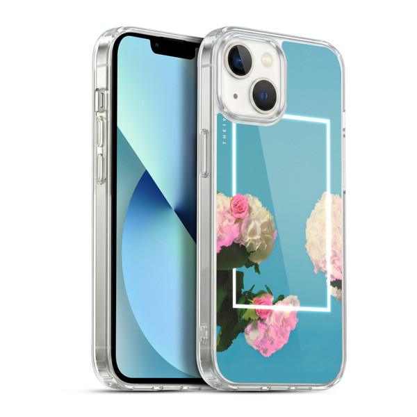 The 1975 Key Art Roses Blue Soft Gel Case for Apple iPhone 13
