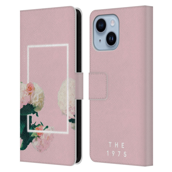 The 1975 Key Art Roses Pink Leather Book Wallet Case Cover For Apple iPhone 14 Plus