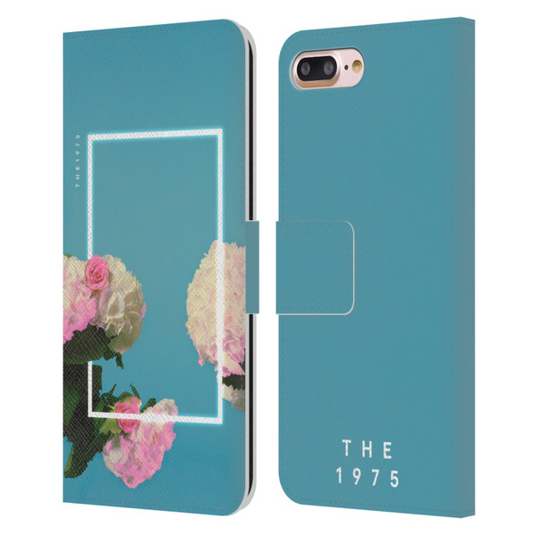 The 1975 Key Art Roses Blue Leather Book Wallet Case Cover For Apple iPhone 7 Plus / iPhone 8 Plus