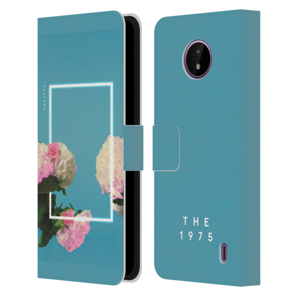The 1975 Key Art Roses Blue Leather Book Wallet Case Cover For Nokia C10 / C20