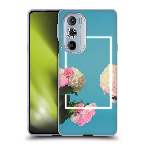 The 1975 Key Art Roses Blue Soft Gel Case for Motorola Edge X30