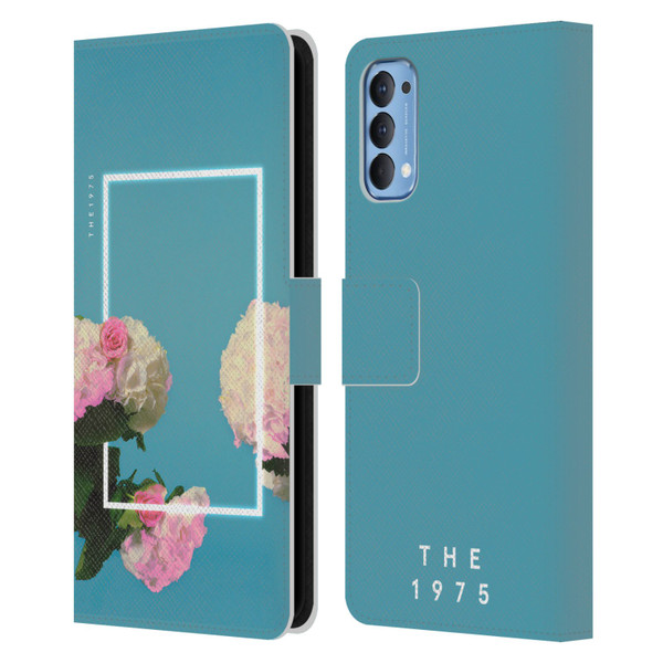 The 1975 Key Art Roses Blue Leather Book Wallet Case Cover For OPPO Reno 4 5G