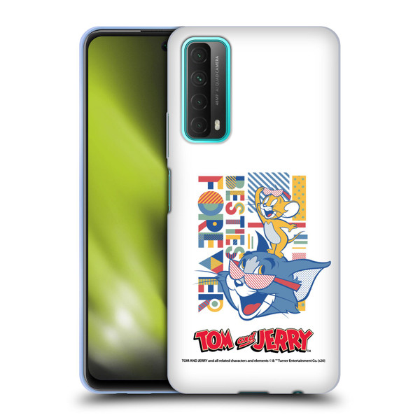 Tom and Jerry Color Blocks Besties Forever Soft Gel Case for Huawei P Smart (2021)
