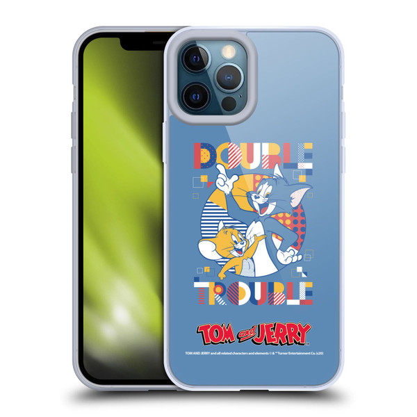 Tom and Jerry Color Blocks Double Trouble Soft Gel Case for Apple iPhone 12 Pro Max