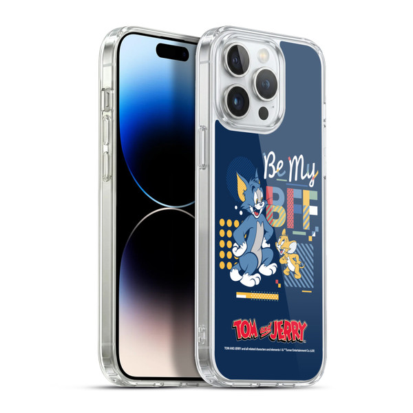 Tom and Jerry Color Blocks Be My Bff Soft Gel Case for Apple iPhone 13 Pro Max & MagSafe