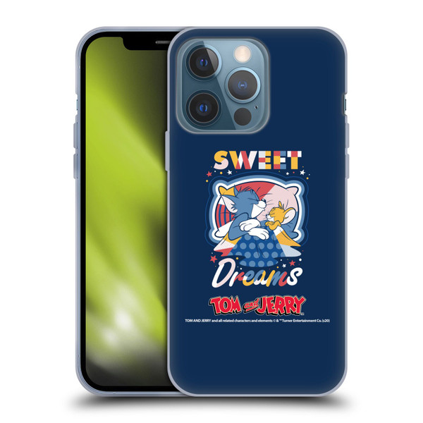 Tom and Jerry Color Blocks Sweet Dreams Soft Gel Case for Apple iPhone 13 Pro