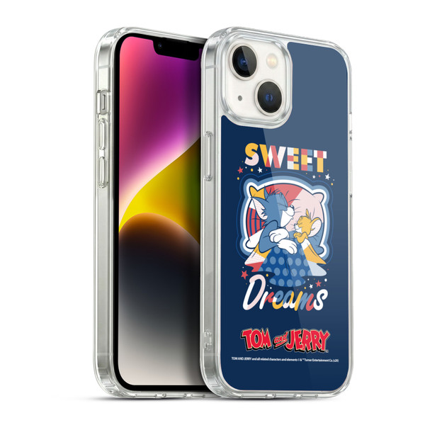 Tom and Jerry Color Blocks Sweet Dreams Soft Gel Case for Apple iPhone 14