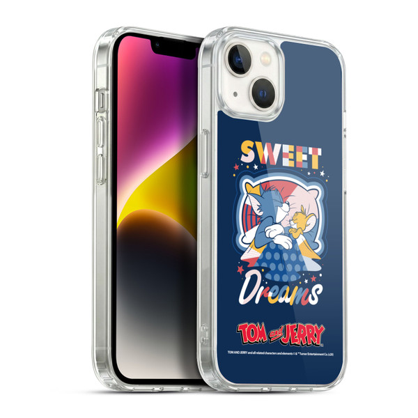 Tom and Jerry Color Blocks Sweet Dreams Soft Gel Case for Apple iPhone 14 Plus & MagSafe