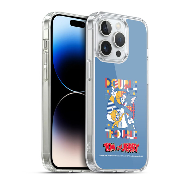 Tom and Jerry Color Blocks Double Trouble Soft Gel Case for Apple iPhone 14 Pro & MagSafe