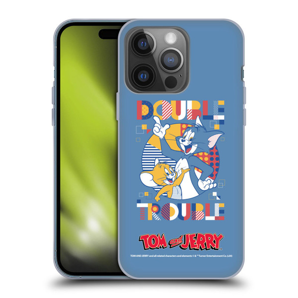 Tom and Jerry Color Blocks Double Trouble Soft Gel Case for Apple iPhone 14 Pro