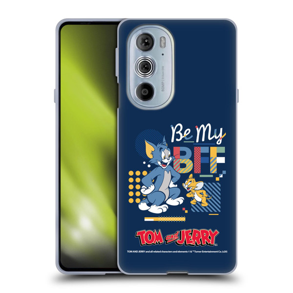 Tom and Jerry Color Blocks Be My Bff Soft Gel Case for Motorola Edge X30