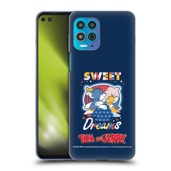 Tom and Jerry Color Blocks Sweet Dreams Soft Gel Case for Motorola Moto G100