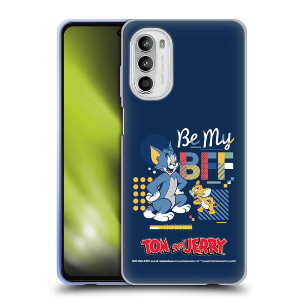 Tom and Jerry Color Blocks Be My Bff Soft Gel Case for Motorola Moto G52