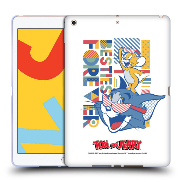 Tom and Jerry Color Blocks Besties Forever Soft Gel Case for Apple iPad 10.2 2019/2020/2021