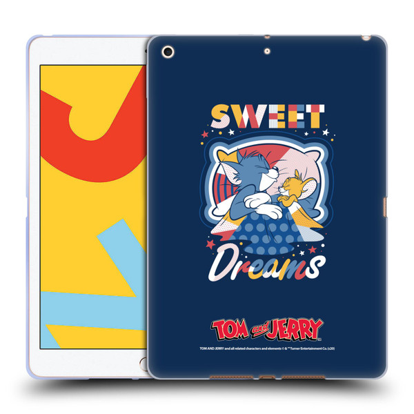 Tom and Jerry Color Blocks Sweet Dreams Soft Gel Case for Apple iPad 10.2 2019/2020/2021