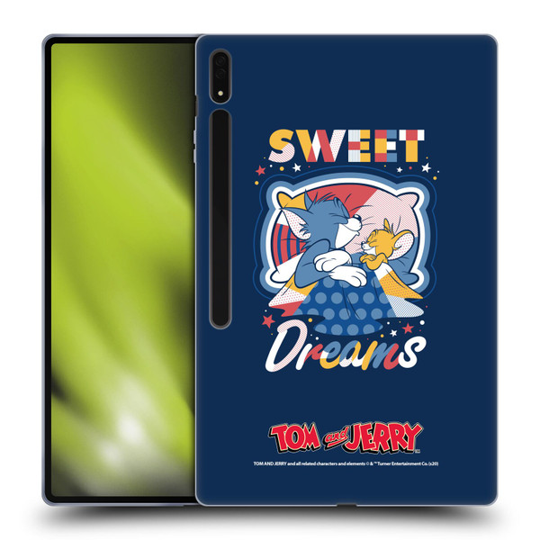 Tom and Jerry Color Blocks Sweet Dreams Soft Gel Case for Samsung Galaxy Tab S8 Ultra