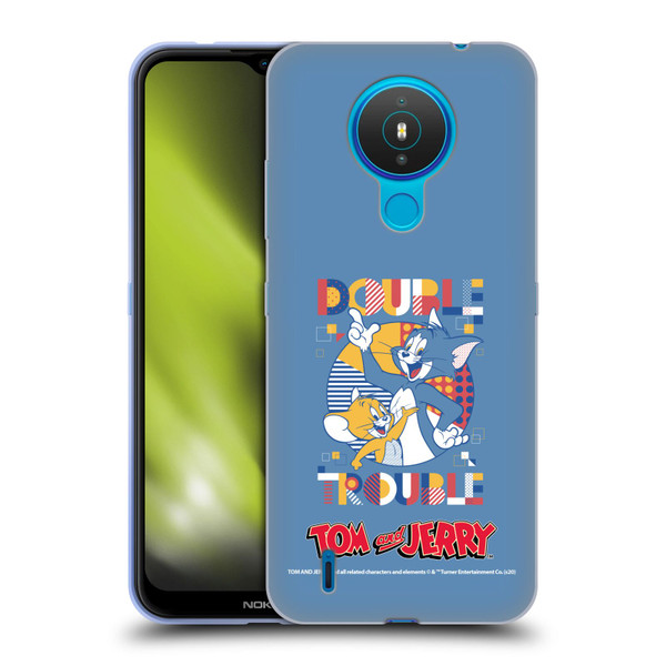 Tom and Jerry Color Blocks Double Trouble Soft Gel Case for Nokia 1.4