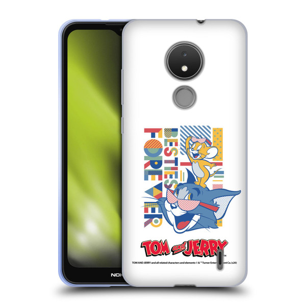 Tom and Jerry Color Blocks Besties Forever Soft Gel Case for Nokia C21