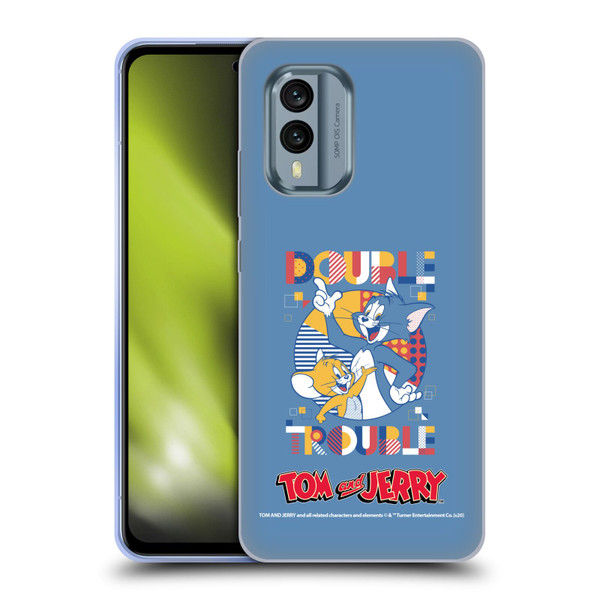 Tom and Jerry Color Blocks Double Trouble Soft Gel Case for Nokia X30