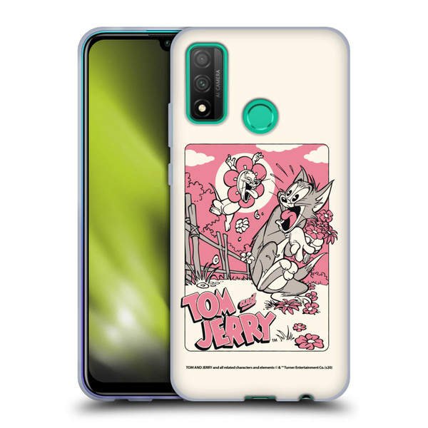Tom and Jerry Illustration Scary Flower Soft Gel Case for Huawei P Smart (2020)