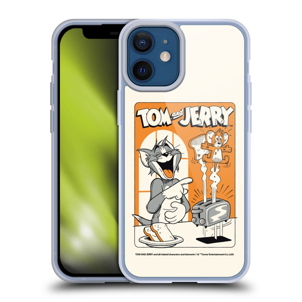 Tom and Jerry Illustration Laugh And Toasted Soft Gel Case for Apple iPhone 12 Mini