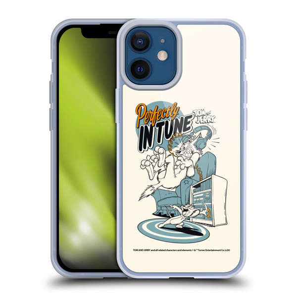 Tom and Jerry Illustration Perfectly In Tune Soft Gel Case for Apple iPhone 12 Mini