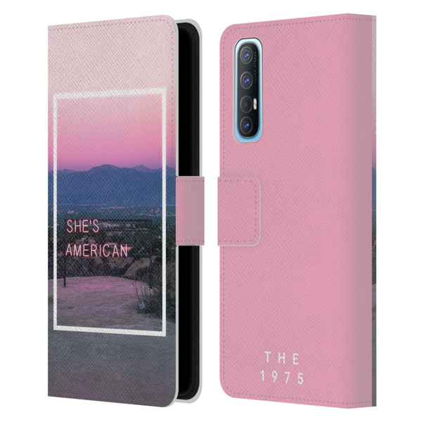 The 1975 Songs She's American Leather Book Wallet Case Cover For OPPO Find X2 Neo 5G