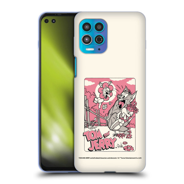 Tom and Jerry Illustration Scary Flower Soft Gel Case for Motorola Moto G100