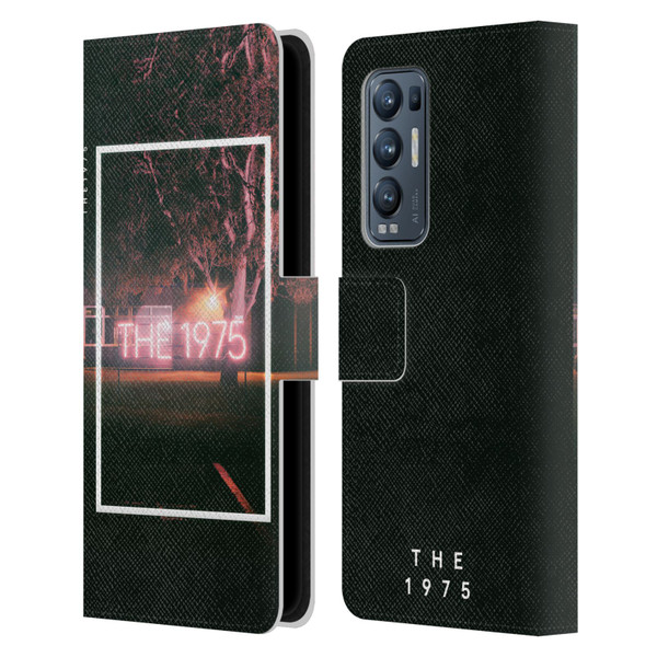 The 1975 Songs Neon Sign Logo Leather Book Wallet Case Cover For OPPO Find X3 Neo / Reno5 Pro+ 5G